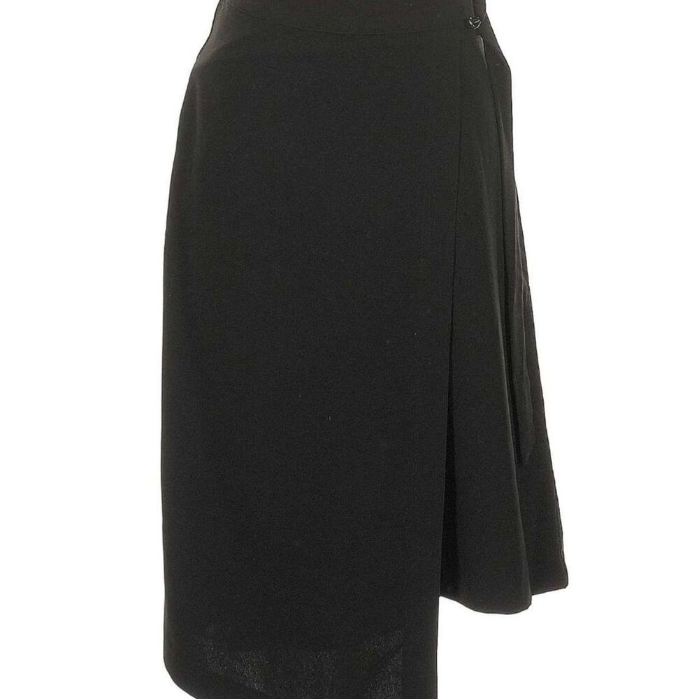 Banana Republic asymmetrical black office siren skirt belted size 0 petite